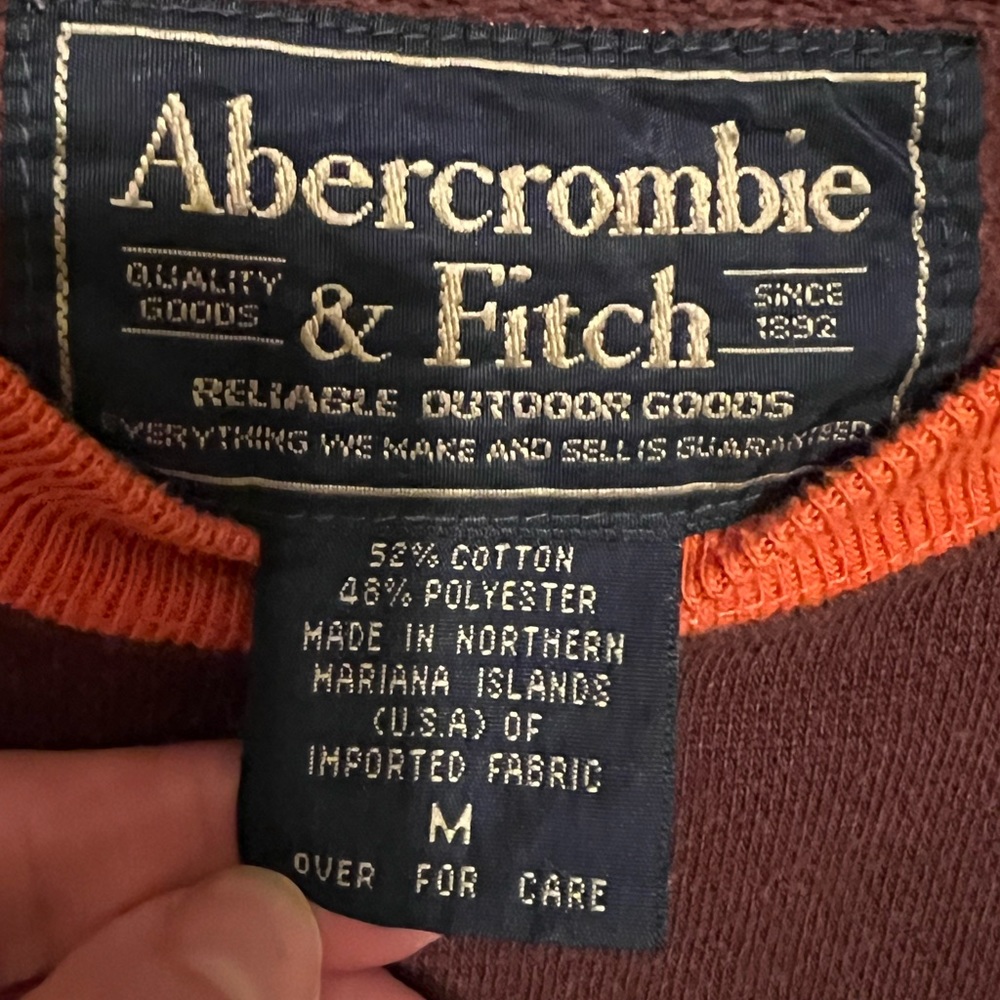 M Vintage Abercrombie & Fitch shirt Hip Hop Streetwear sweatshirt - Picture 2 of 9